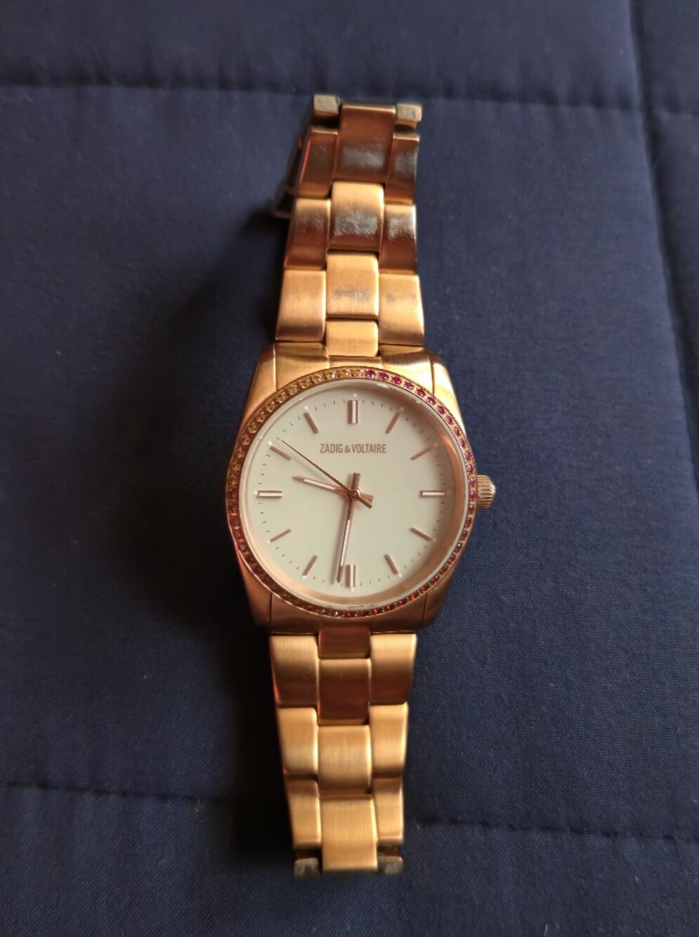 Zadig & Voltaire Gold Women's Crystal Accent Watch